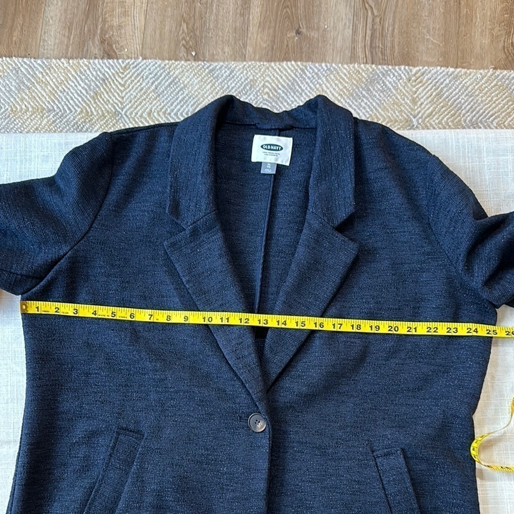 Old Navy oversized Navy Women's lightweight boucle textured Coat - Picture 5 of 7